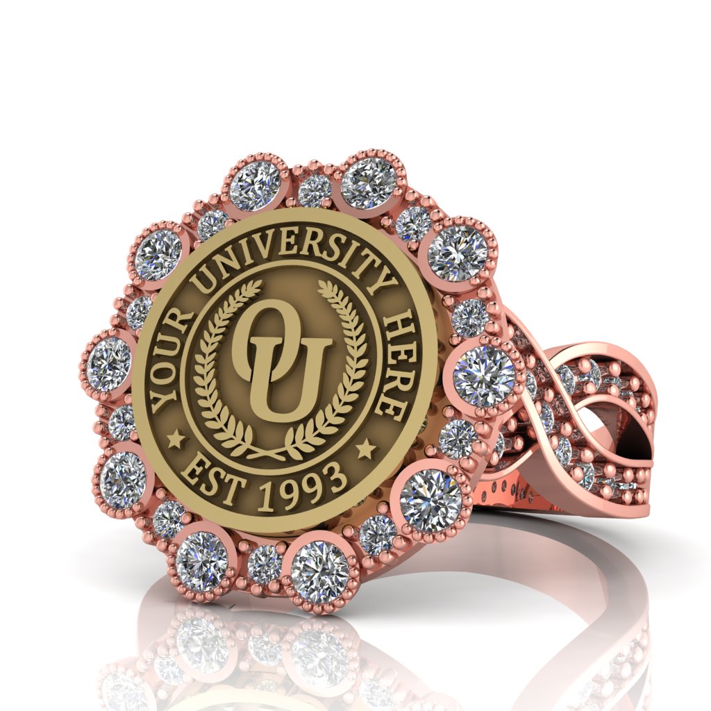 Belgi | Infinity Pave Band Custom College Ring
