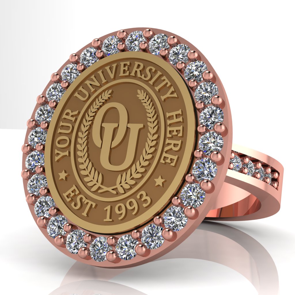 Circum Oval | Channel Core Band Custom College Ring