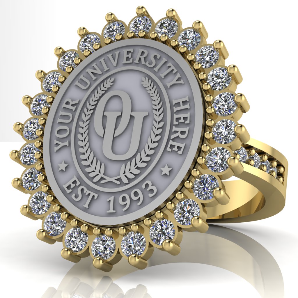 Serku Oval | Channel Core Band Custom Collage Ring