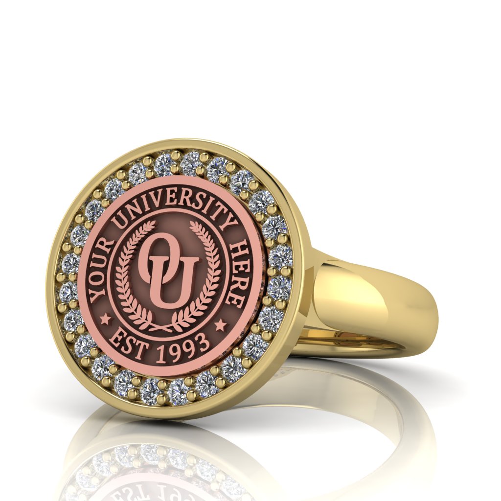 Agonisch | Classic Dome Band Custom Collage Ring