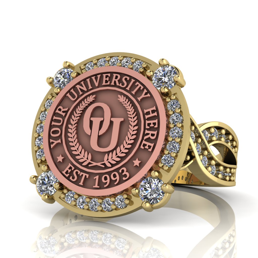 Voir | Infinity Pave Band Custom College Ring