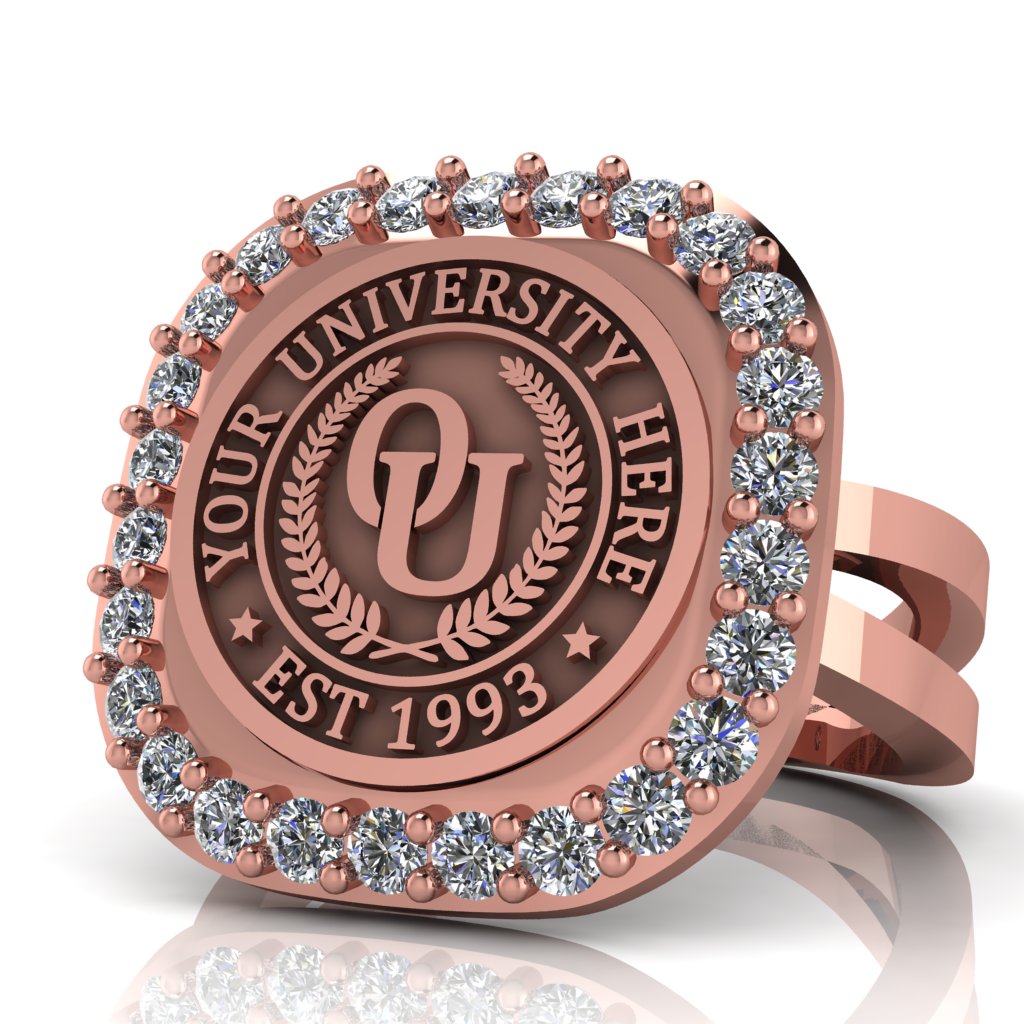 Radius | Knife Edge Band Custom Collage Ring