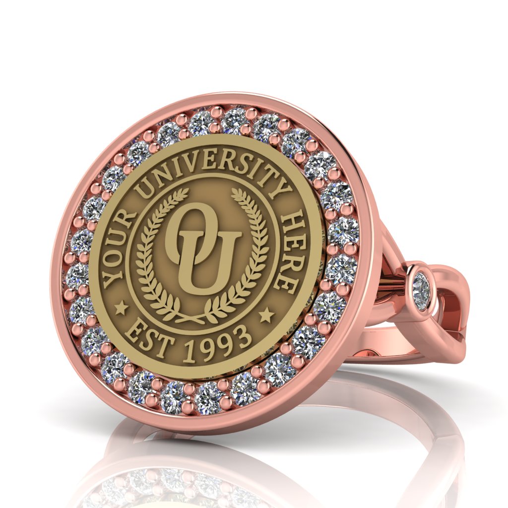 Agonisch | Infinity Bezel Band Custom College Ring