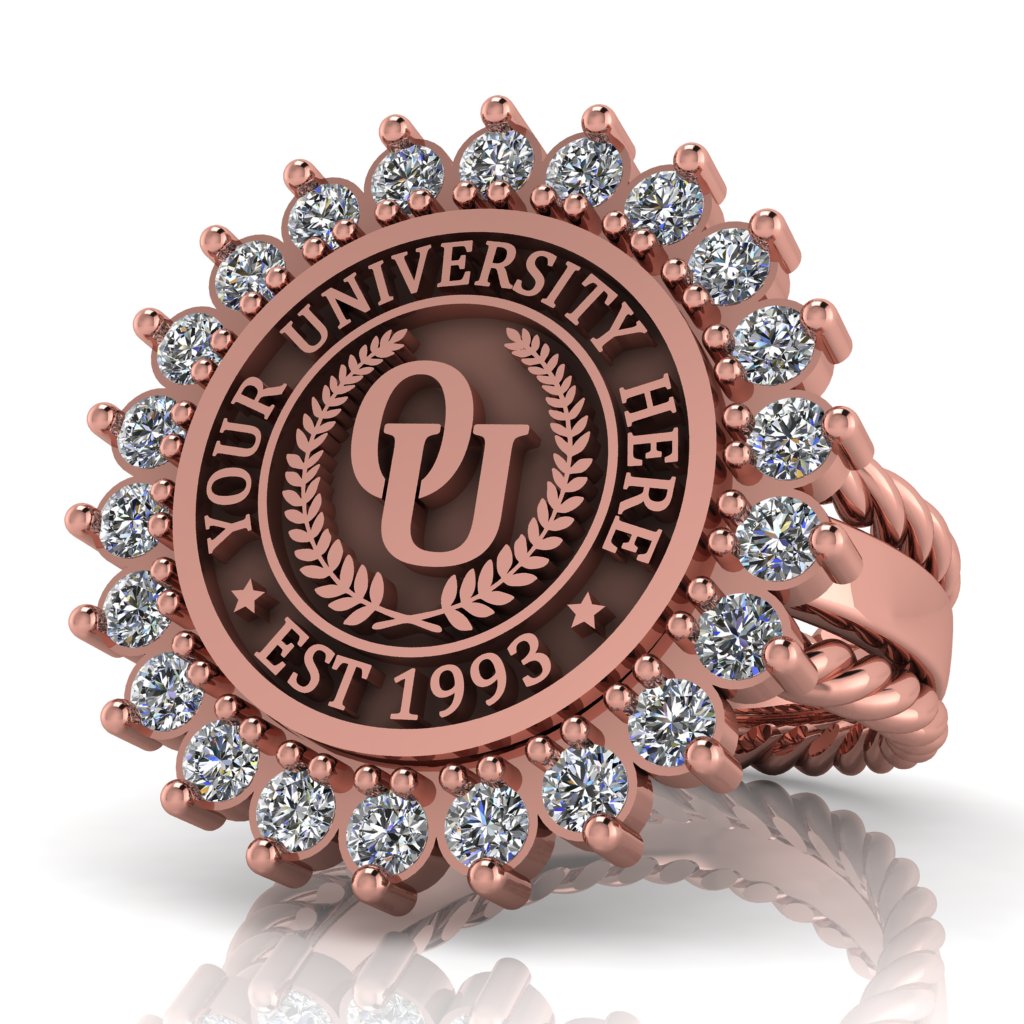 Serku | Rope Edge Band Custom Collage Ring