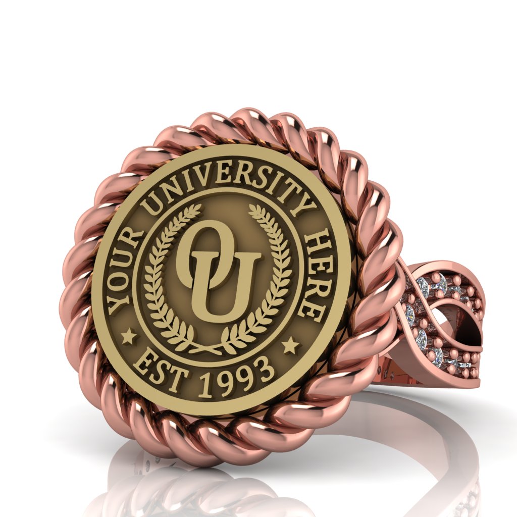 Lubid | Infinity Pave Band Custom College Ring