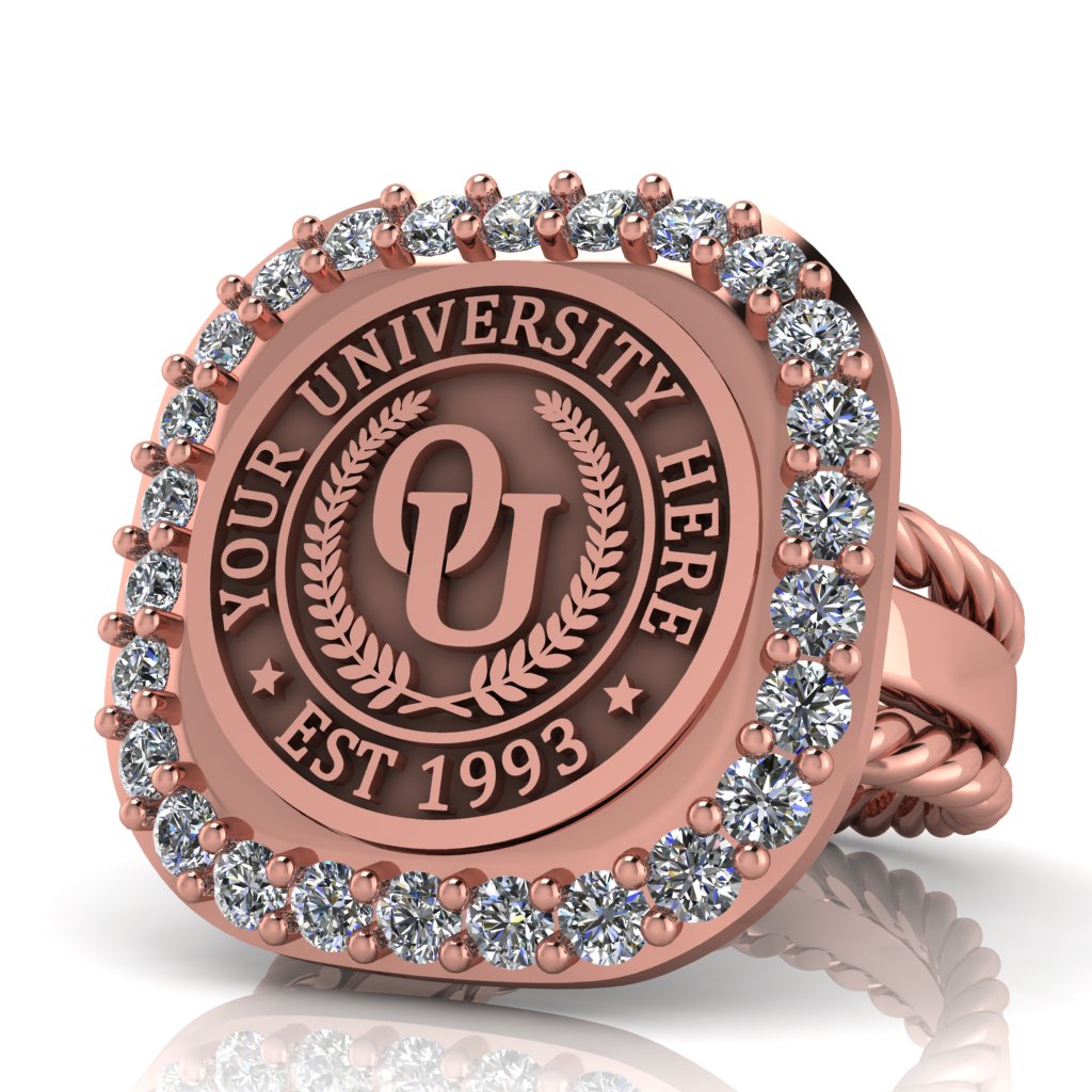 Radius | Rope Edge Band Custom Collage Ring