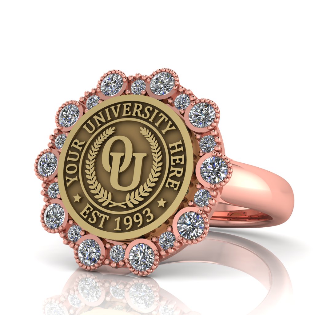 Belgi | Classic Dome Band Custom Collage Ring