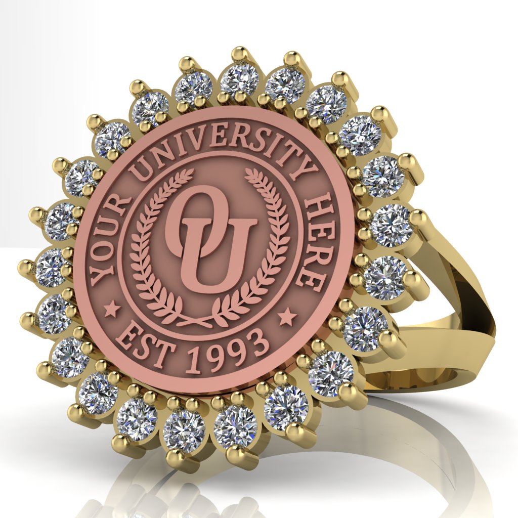 Serku | V-Frame Band Custom College Ring