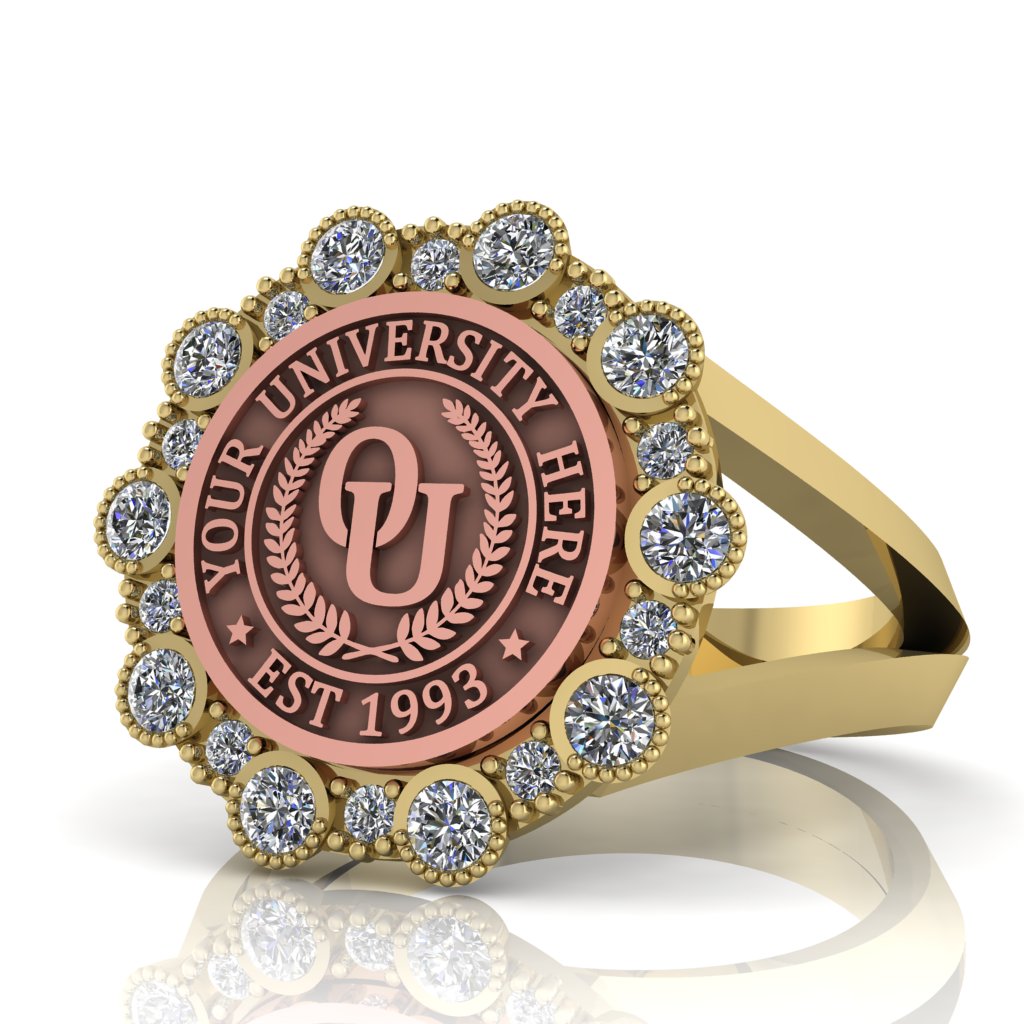 Belgi | V-Frame Band Custom College Ring