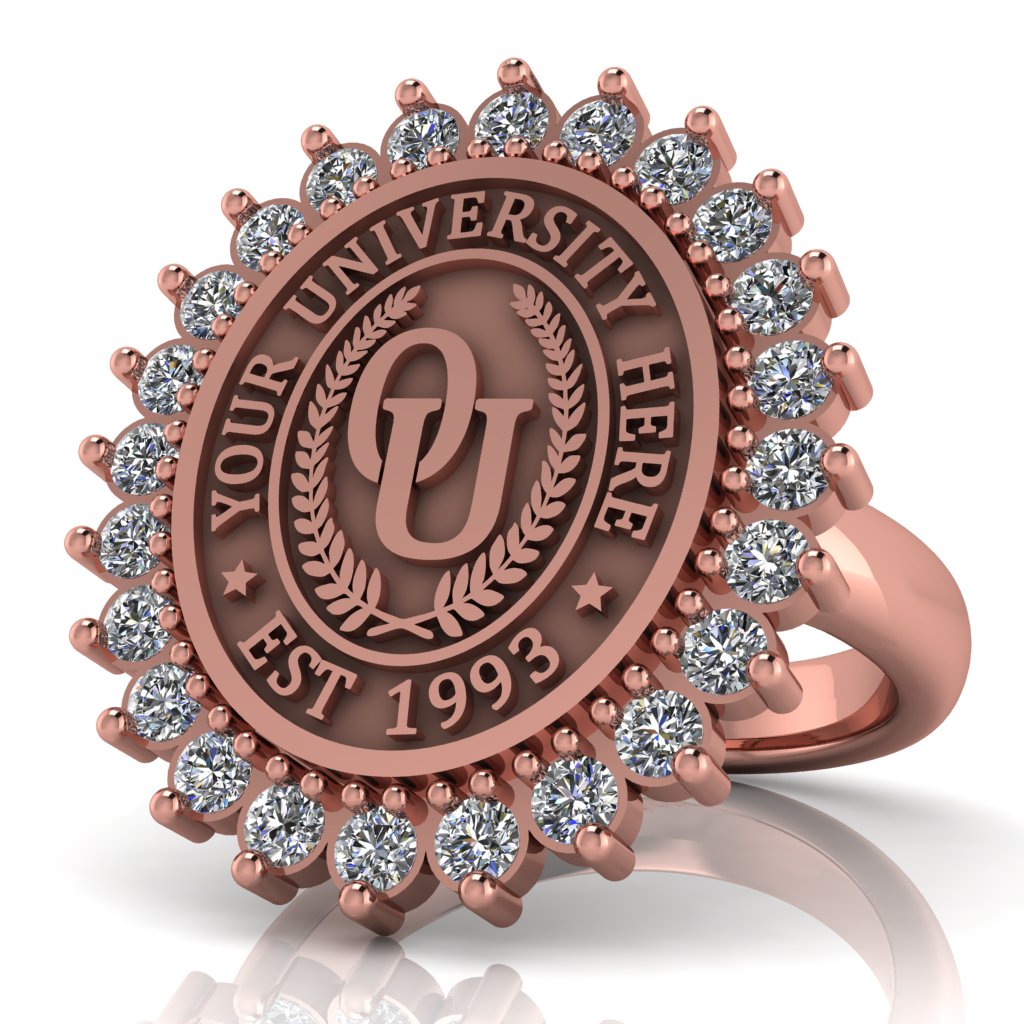 Serku Oval | Classic Dome Band Custom Collage Ring