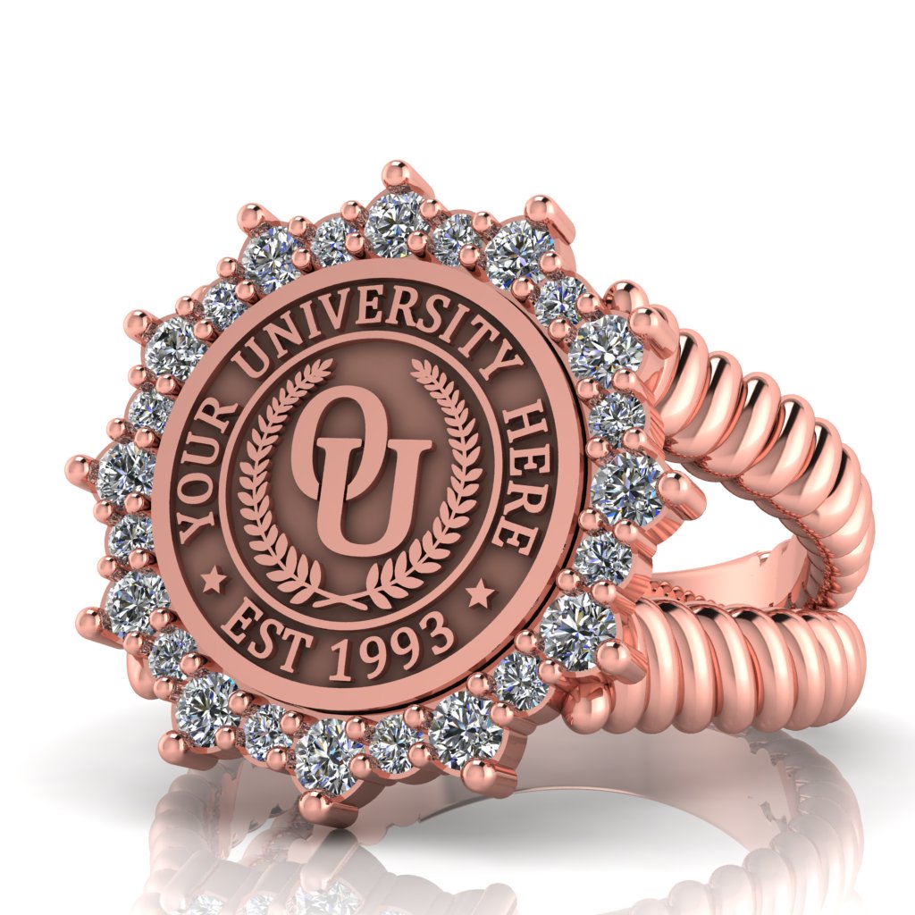 Attraente | V-Rope Band Custom College Ring