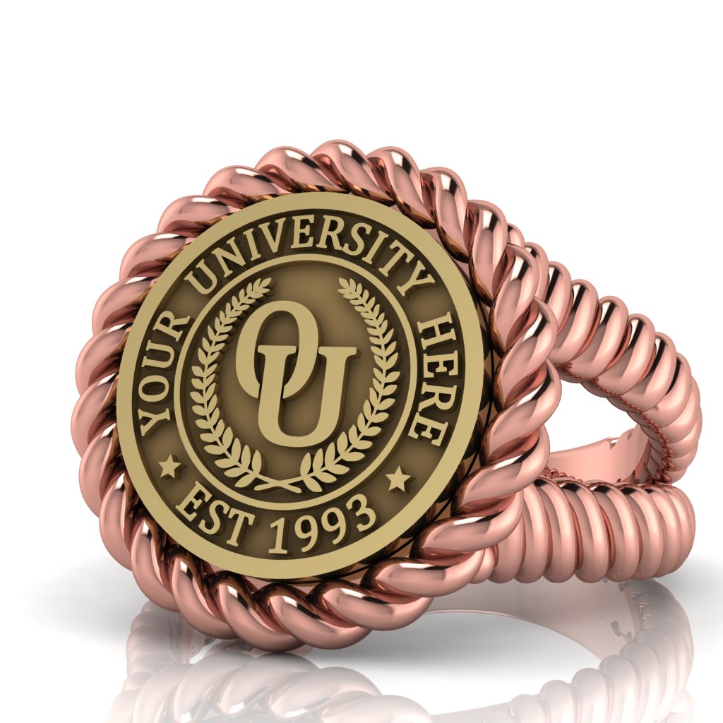 Lubid | V-Rope Band Custom College Ring