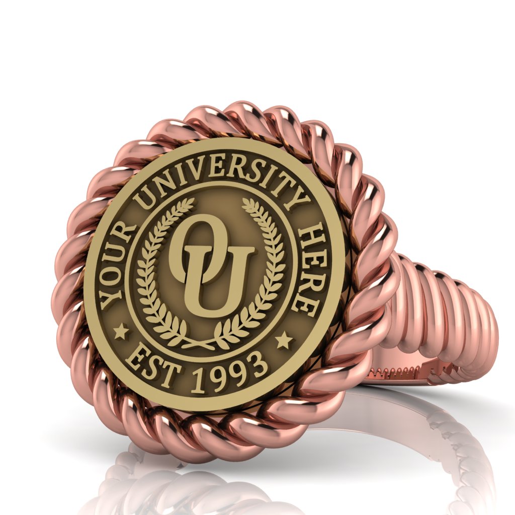 Lubid | Rope Core Band Custom College Ring