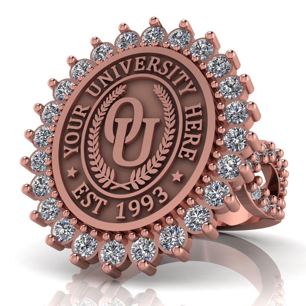 Serku Oval | Infinity Pave Band Custom Collage Ring