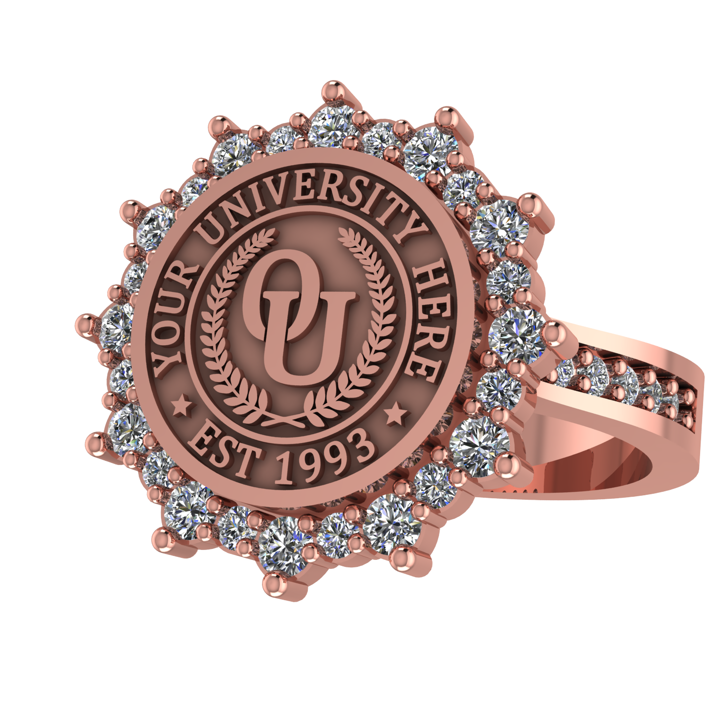 Attraente | Channel Core Band Custom Collage Ring