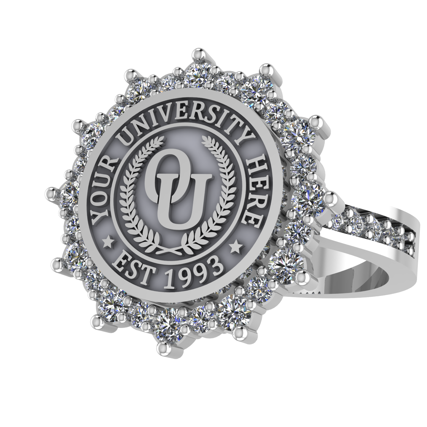 Attraente | Channel Core Band Custom College Ring