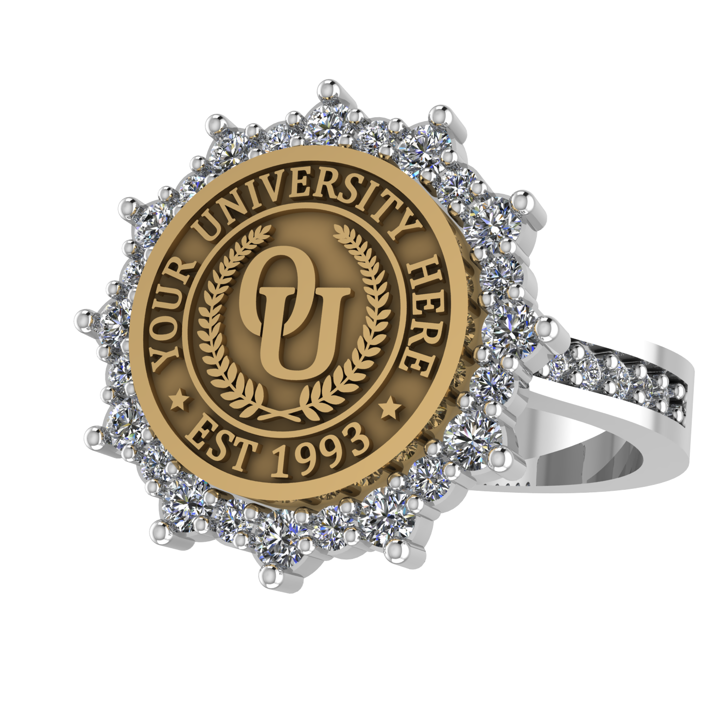 Attraente | Channel Core Band Custom Collage Ring