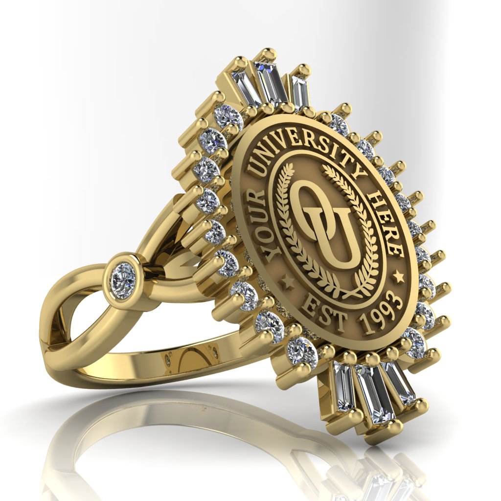 Seren Oval | Infinity Bezel Band Custom Collage Ring