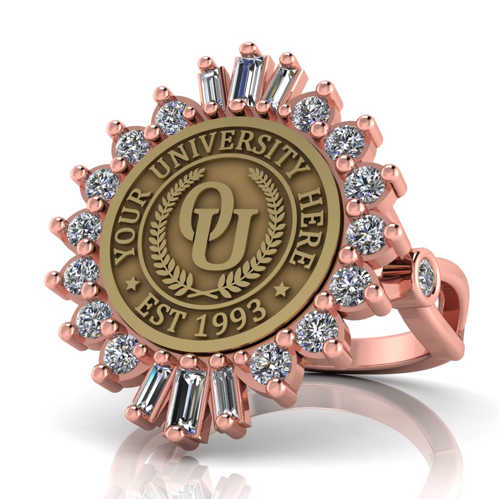 Seren | Infinity Bezel Band Custom College Ring