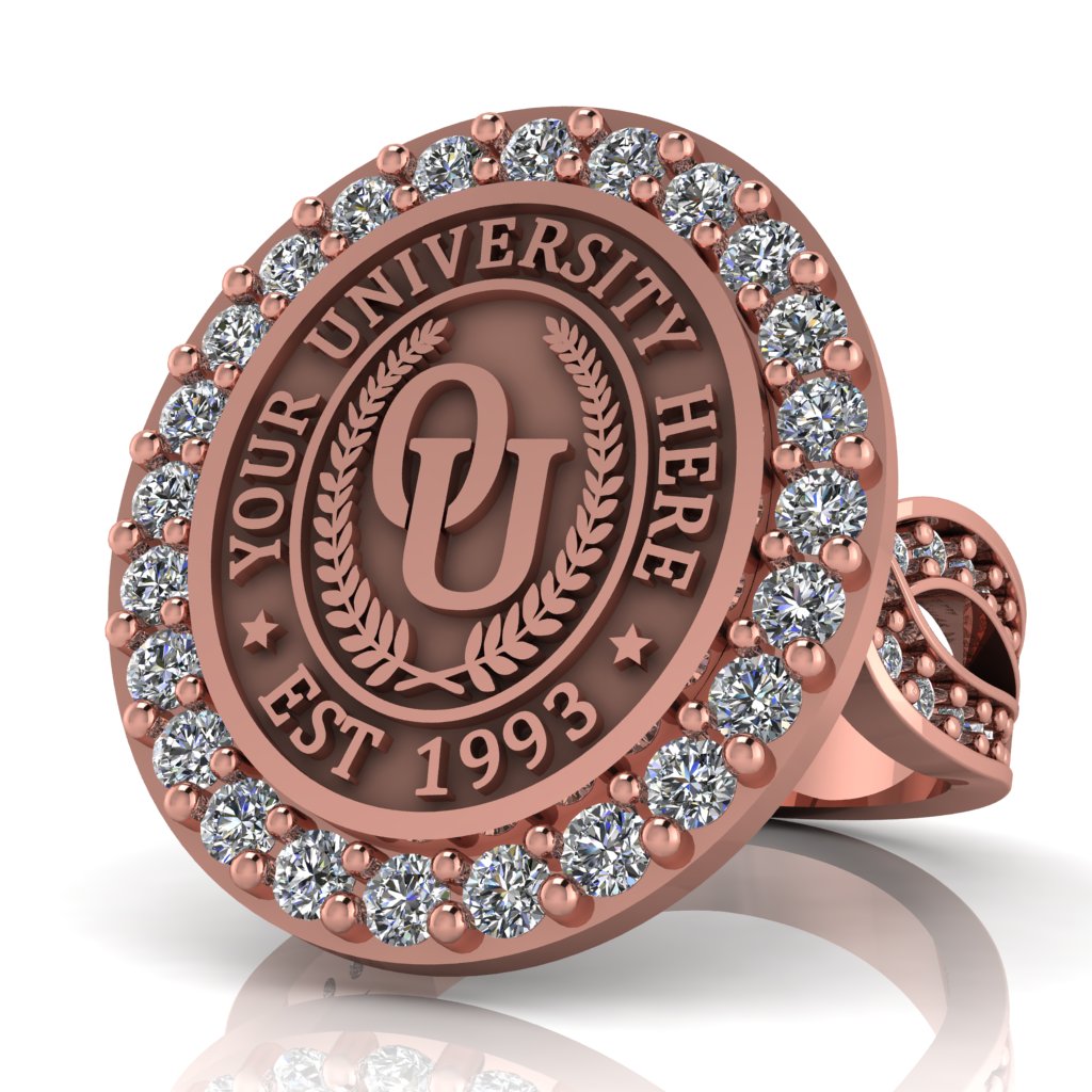 Circum Oval | Infinity Pave Band Custom Collage Ring