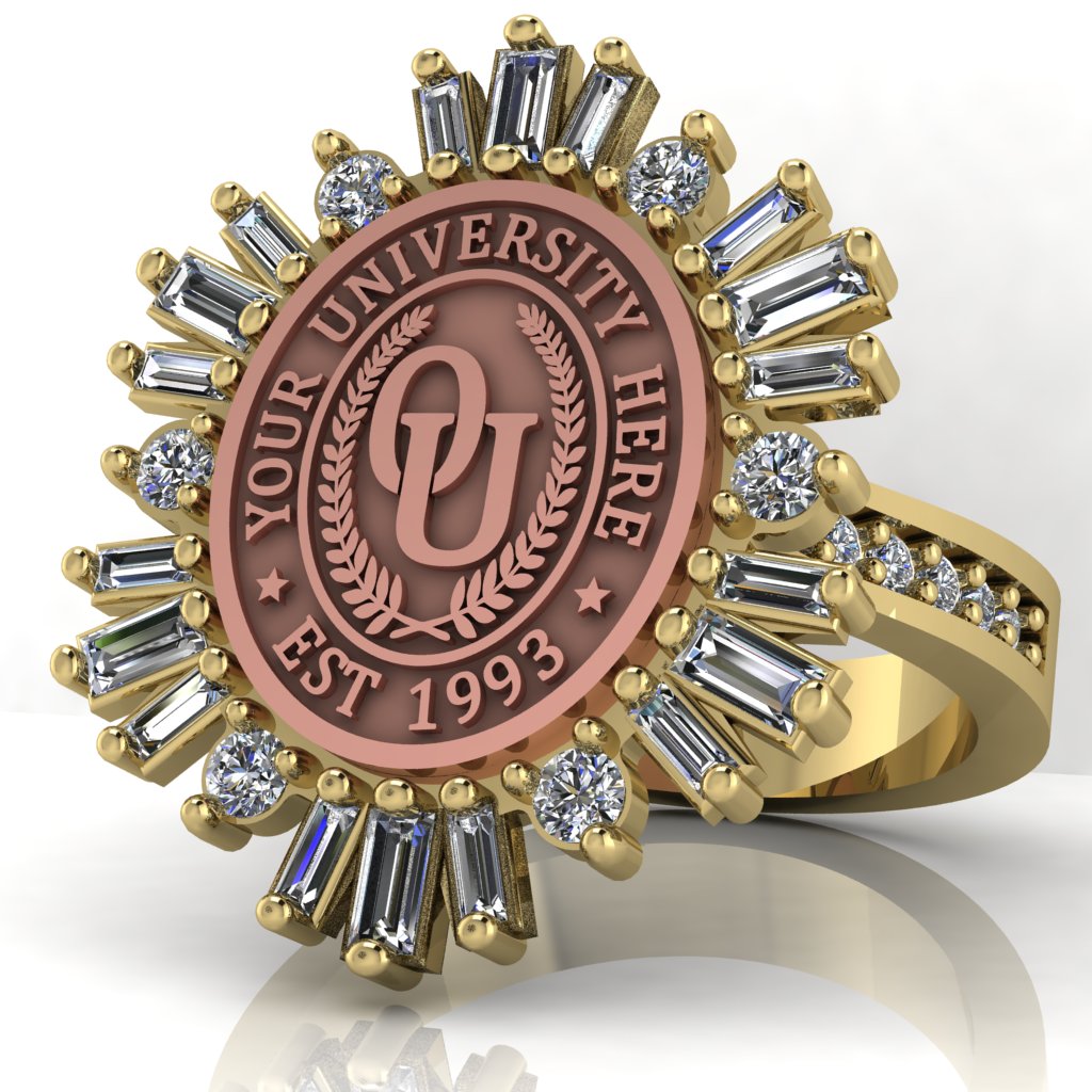 Tramontana Oval | Channel Core Band Custom College Ring