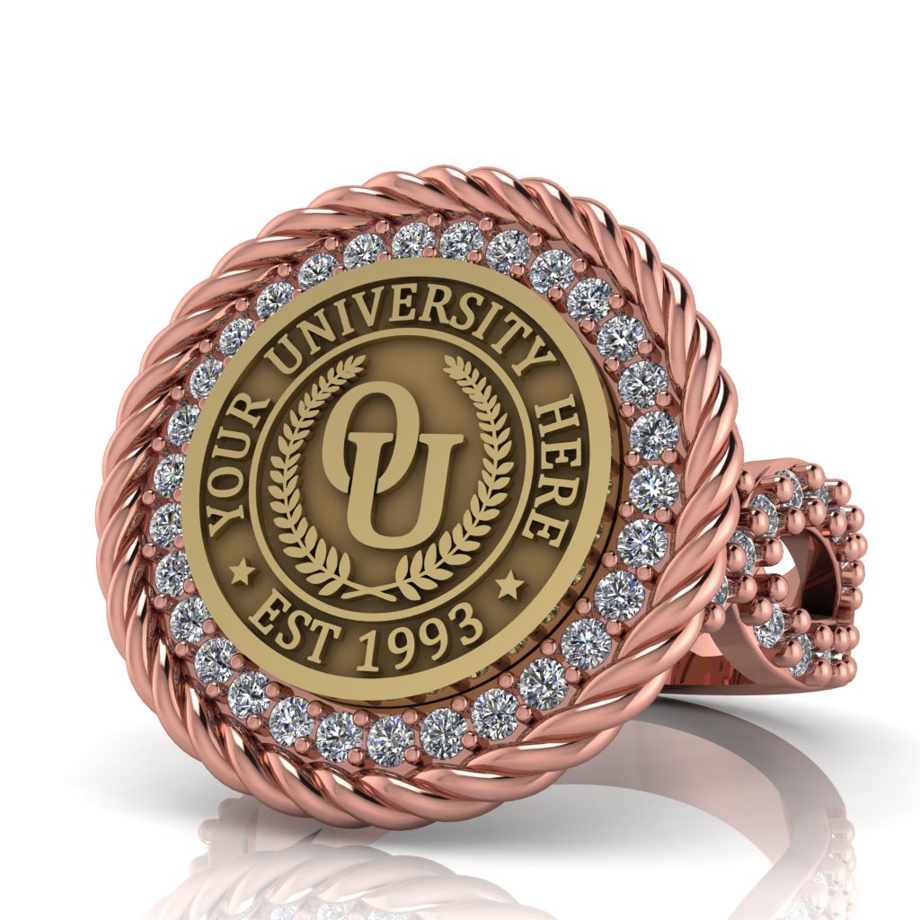 Arrecerat | Infinity Pave Band Custom Collage Ring