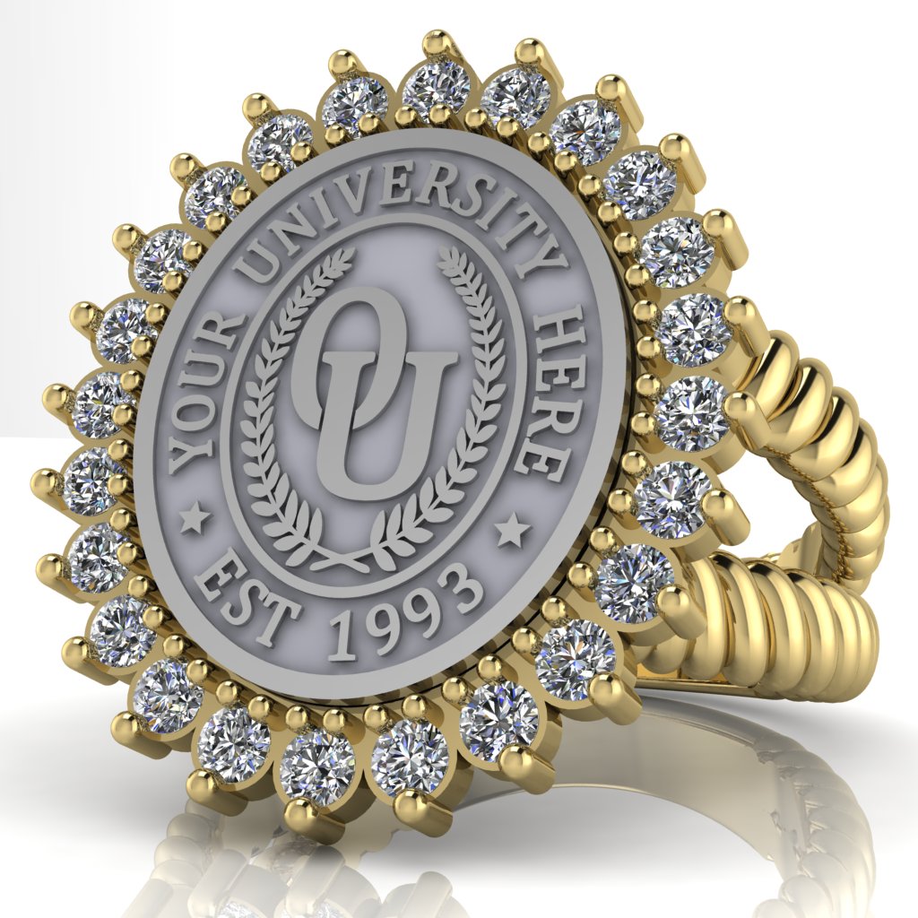 Serku Oval | V-Rope Band Custom Collage Ring