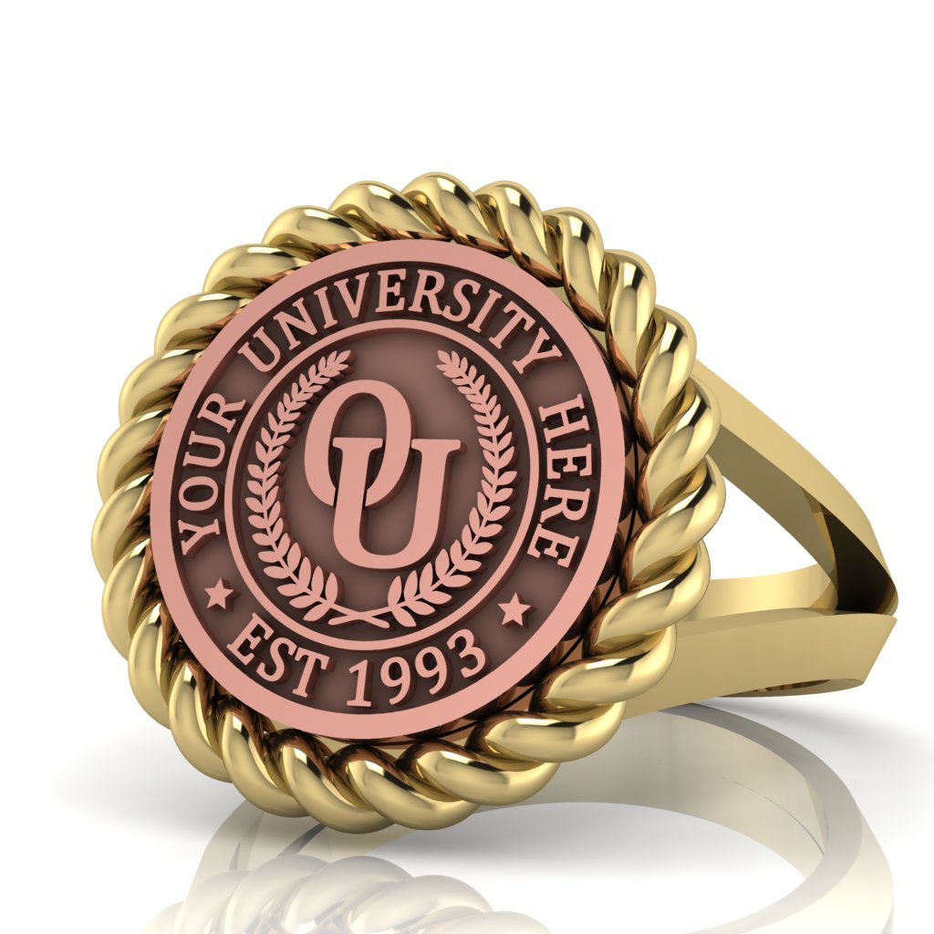 Lubid | V-Frame Band Custom College Ring