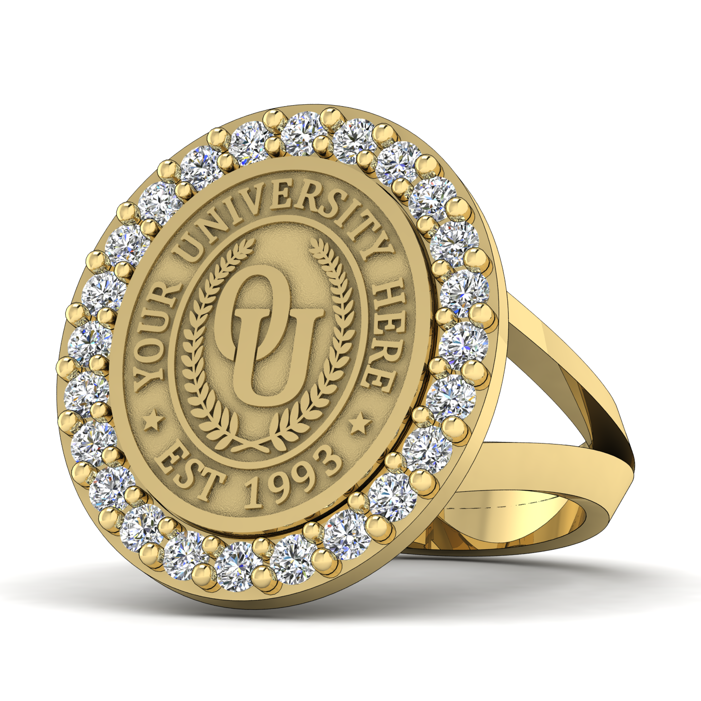 Circum Oval | V-Frame Band Custom College Ring