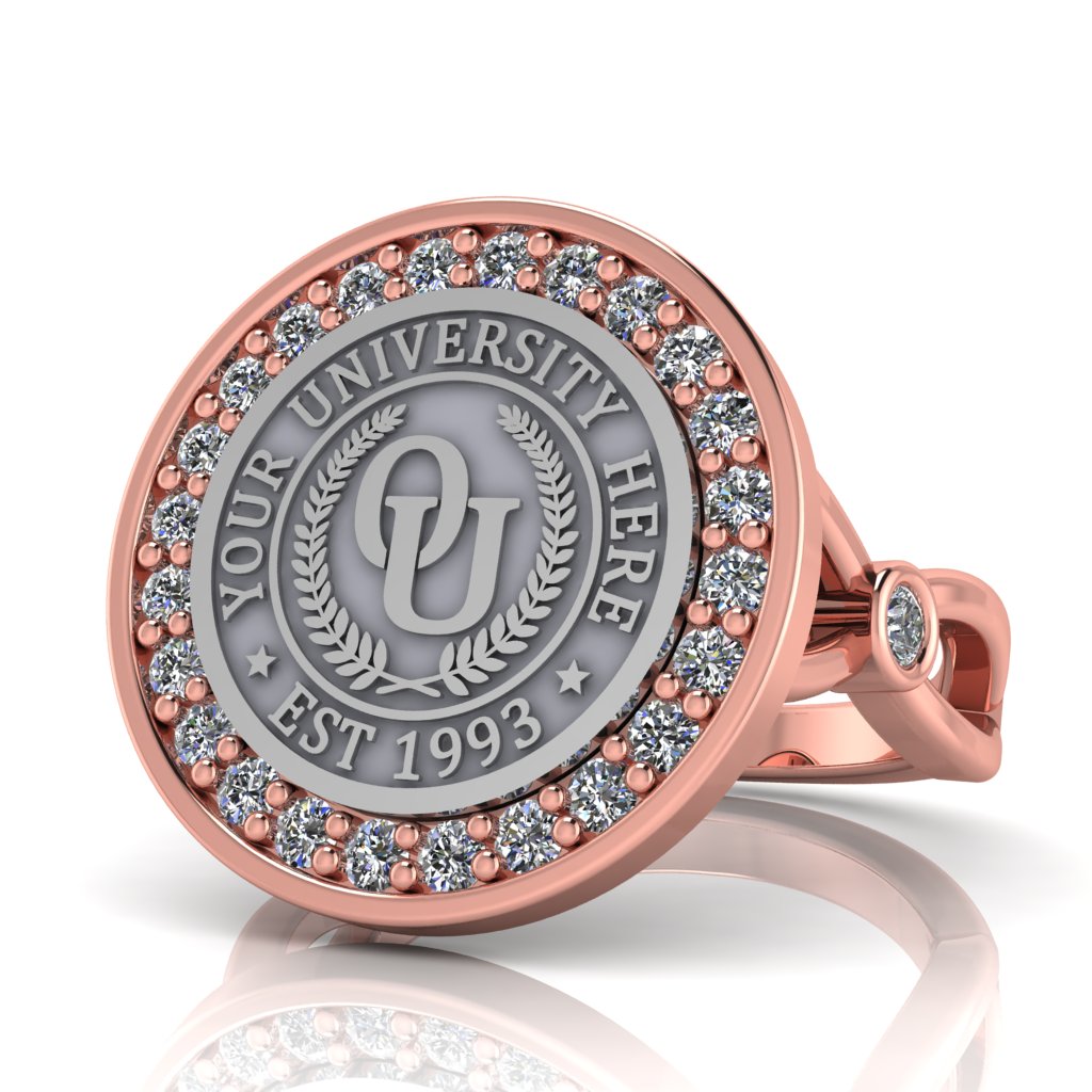 Agonisch | Infinity Bezel Band Custom College Ring
