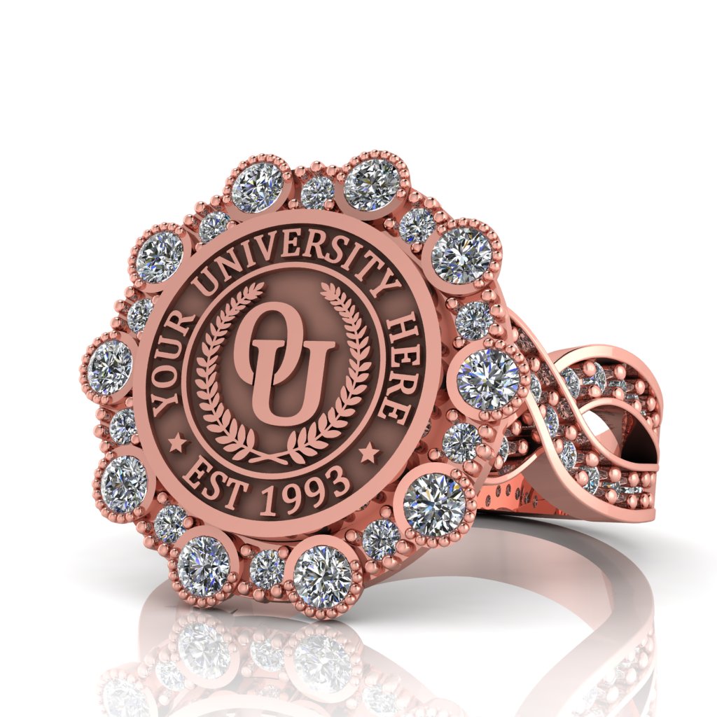 Belgi | Infinity Pave Band Custom College Ring