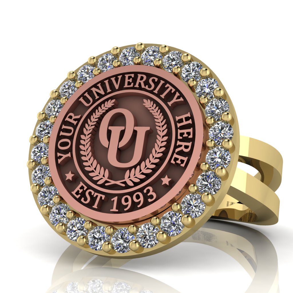 Circum | Knife Edge Band Custom Collage Ring