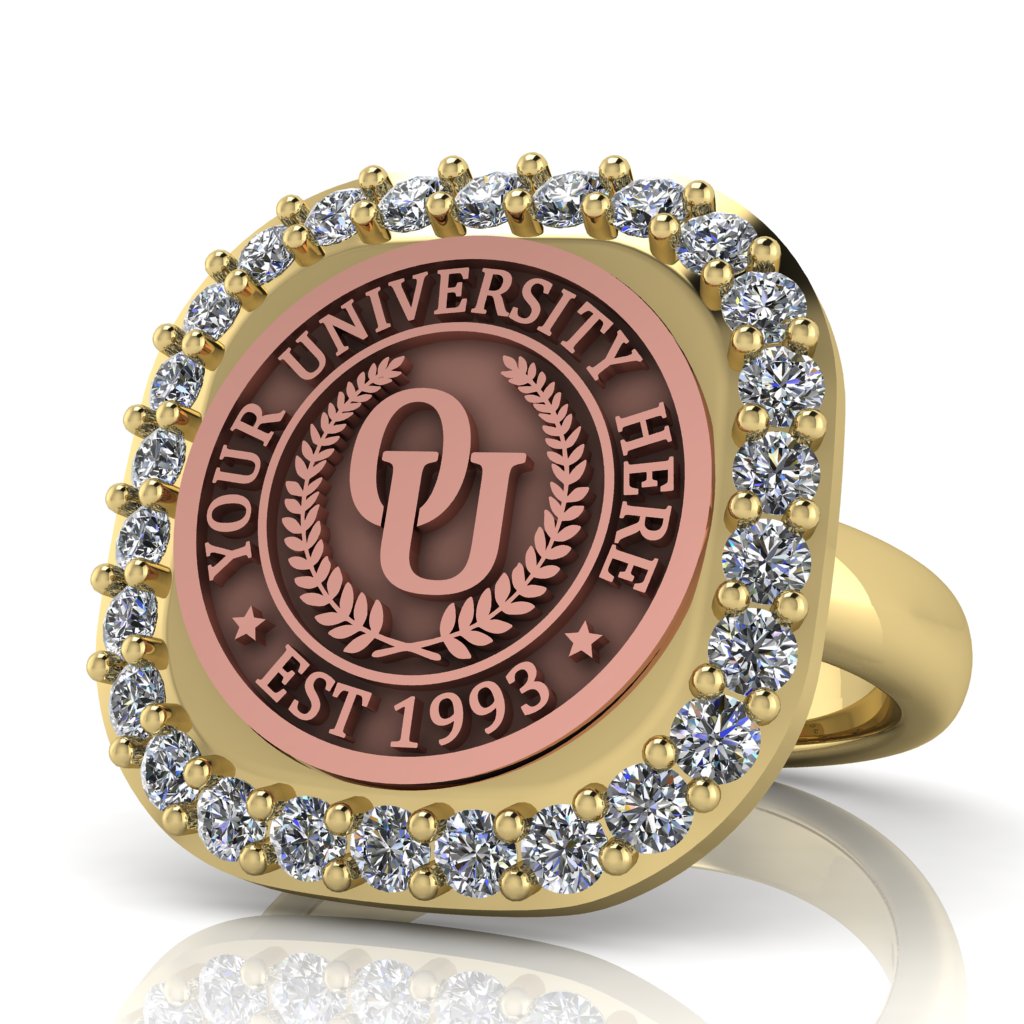 Radius | Classic Dome Band Custom Collage Ring