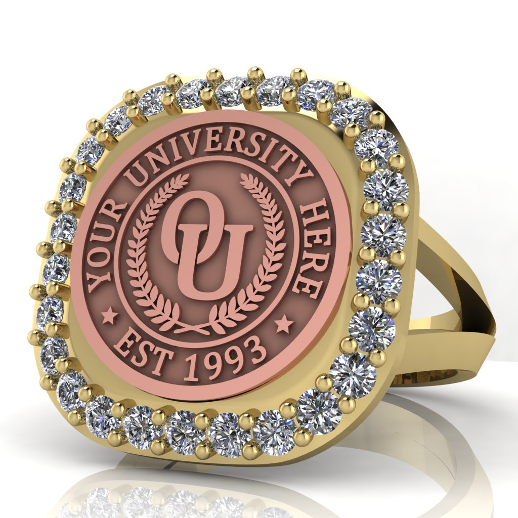 Radius | V-Frame Band Custom College Ring