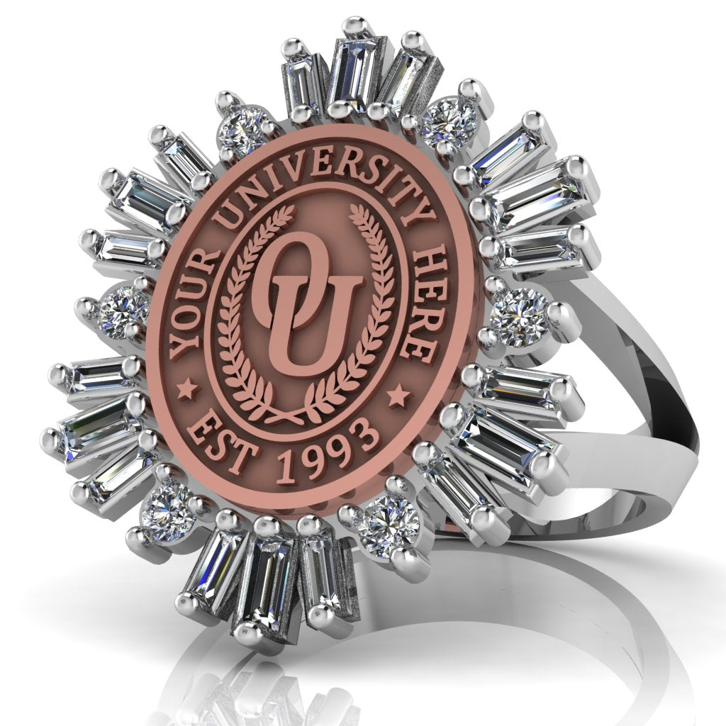 Tramontana Oval | V-Frame Band Custom College Ring