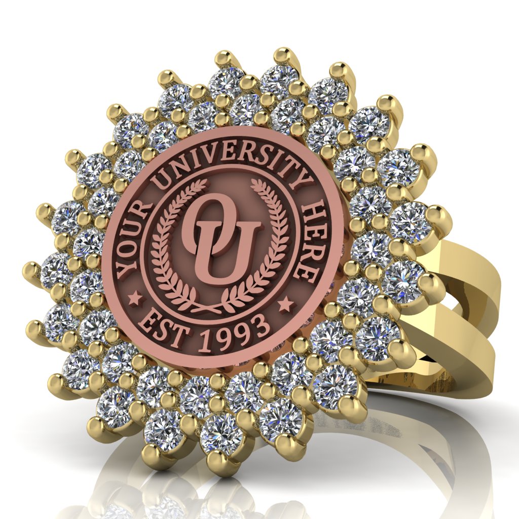 Splendid | Knife Edge Band Custom Collage Ring