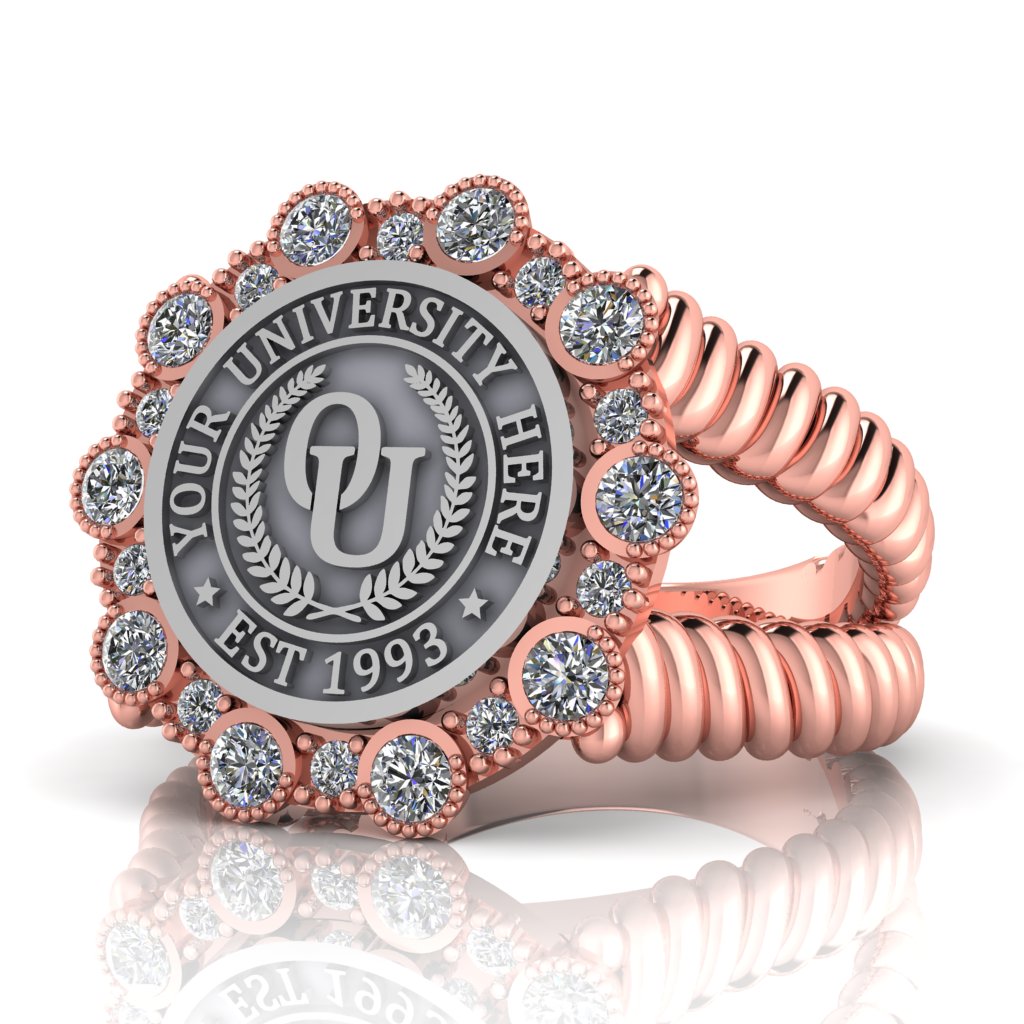 Belgi | V-Rope Band Custom Collage Ring