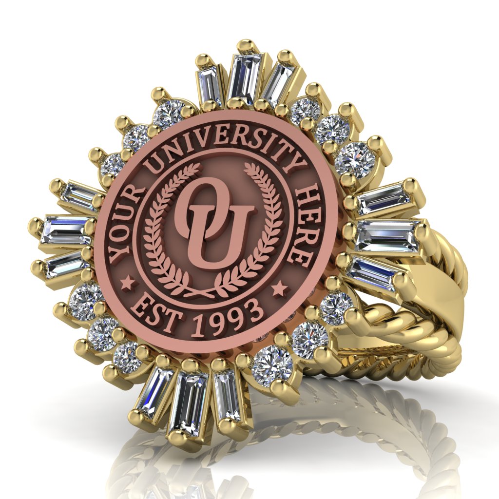 Tramontana | Rope Edge Band Custom Collage Ring