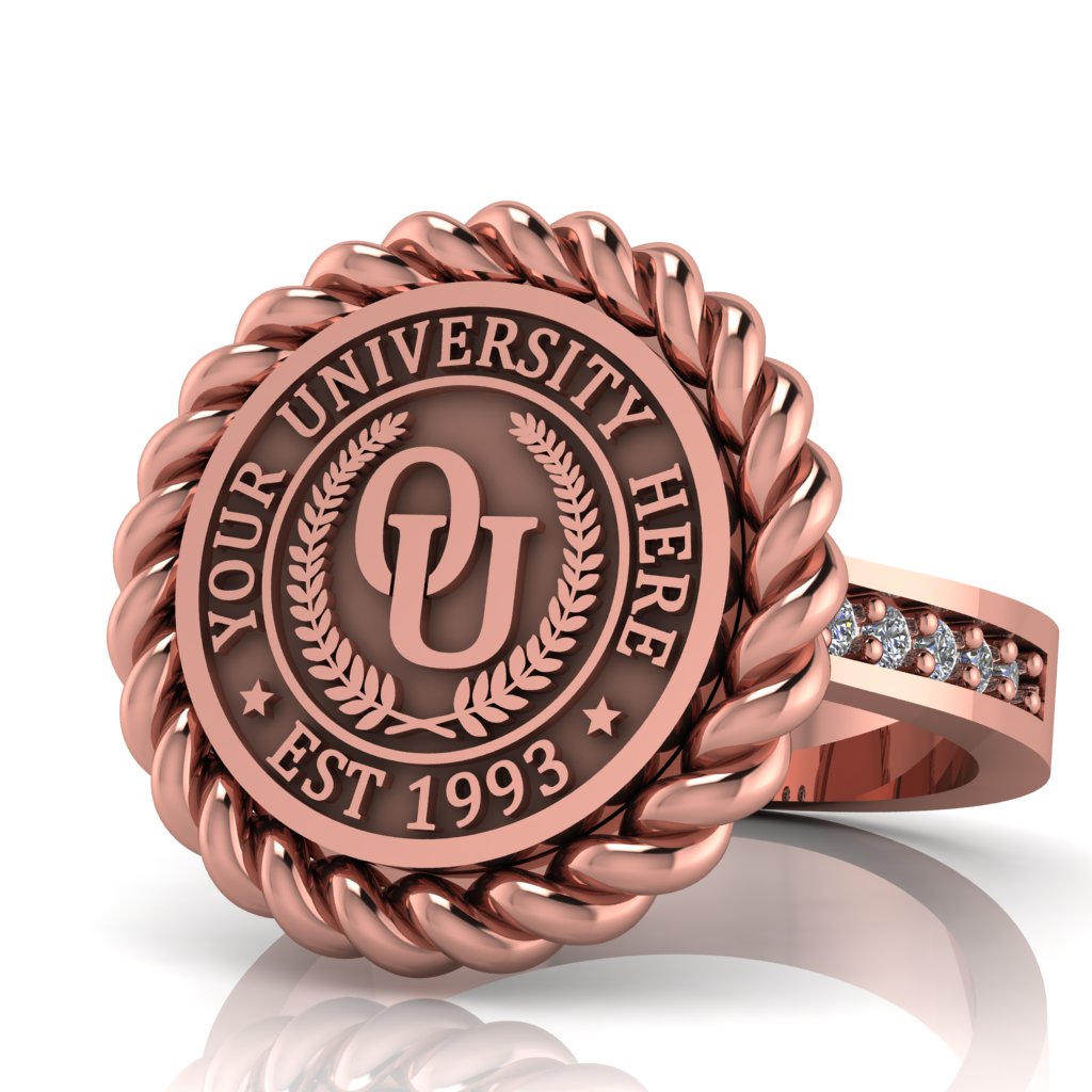 Lubid | Channel Core Band Custom College Ring