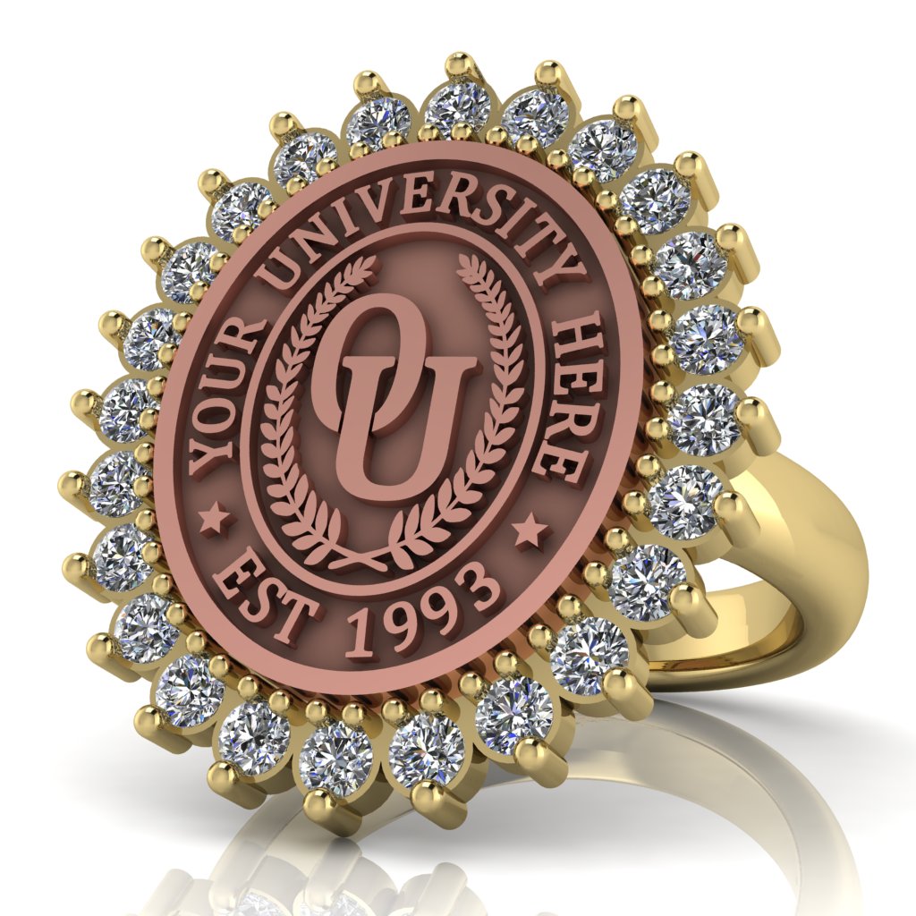 Serku Oval | Classic Dome Band Custom Collage Ring