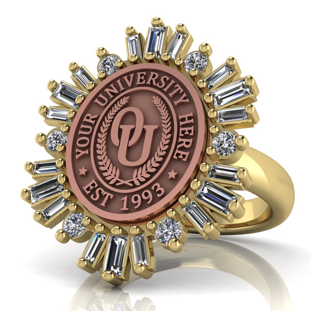 Tramontana Oval | Classic Dome Band Custom Collage Ring