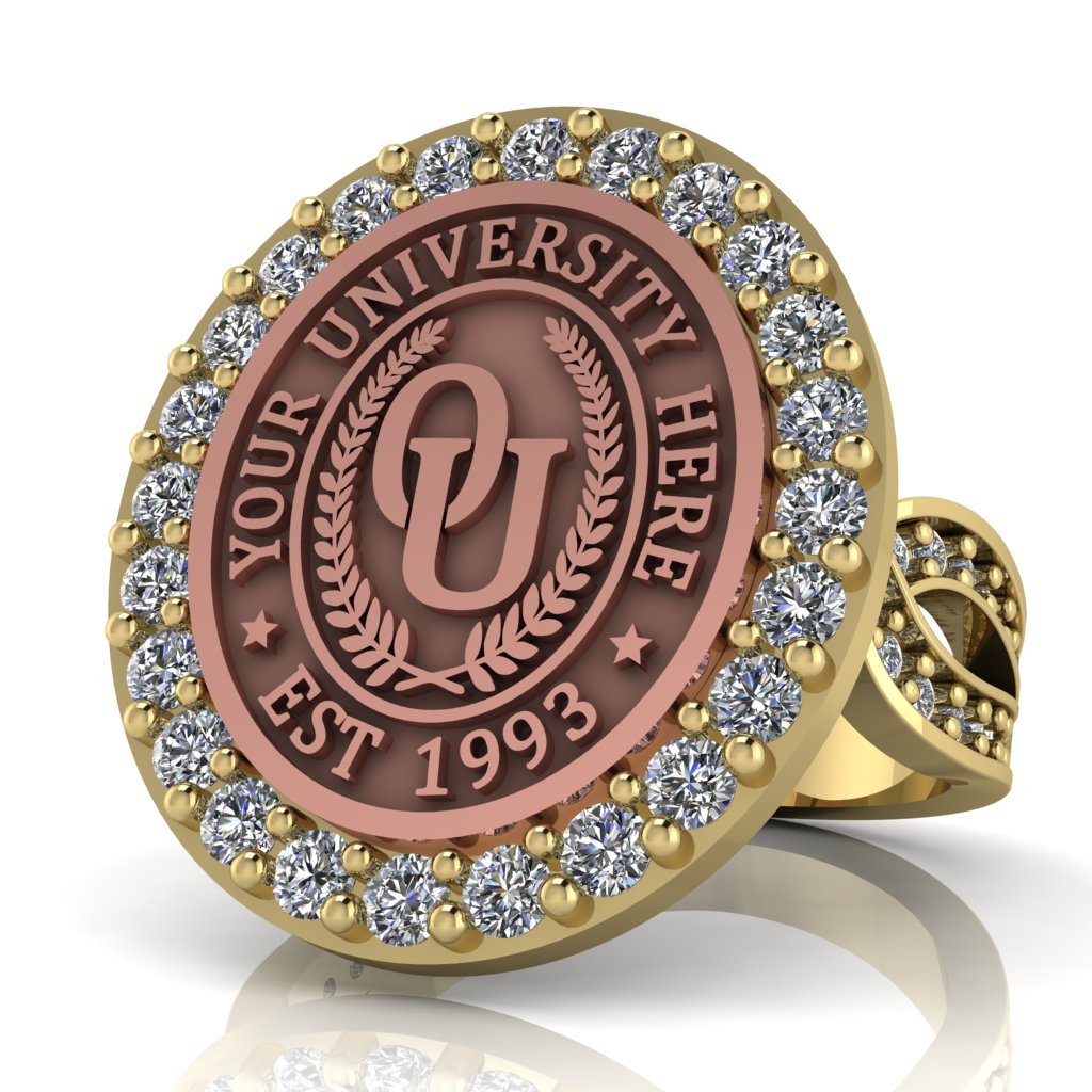 Circum Oval | Infinity Pave Band Custom Collage Ring