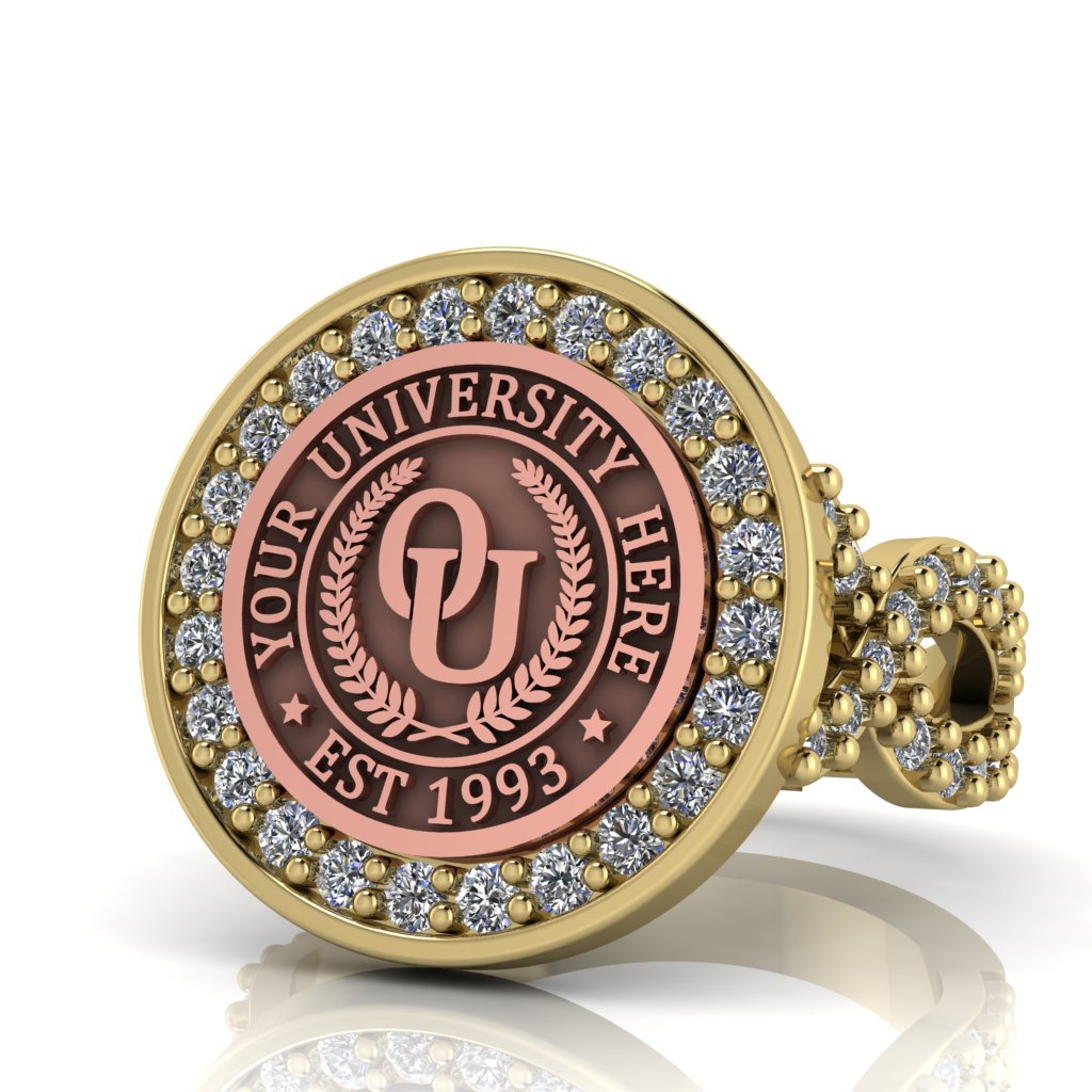 Agonisch | Infinity Pave Band Custom Collage Ring