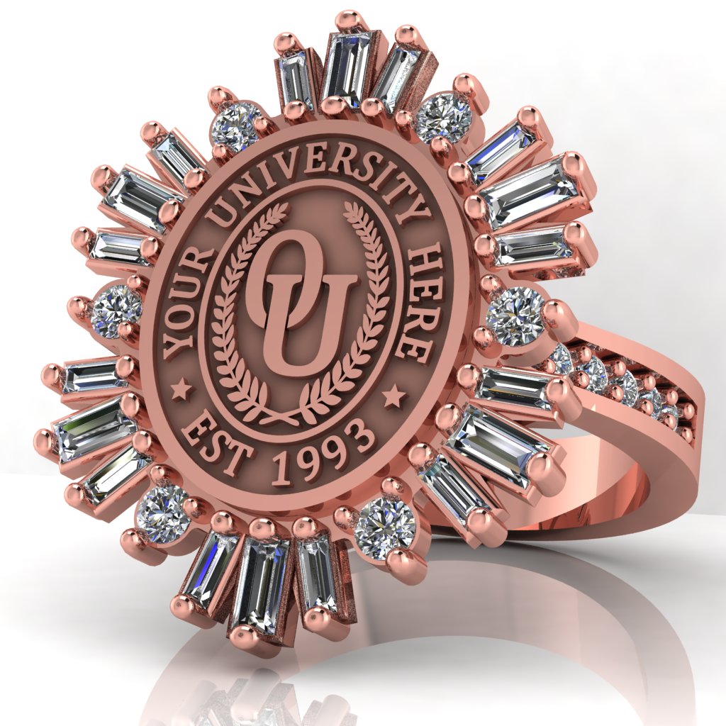 Tramontana Oval | Channel Core Band Custom College Ring