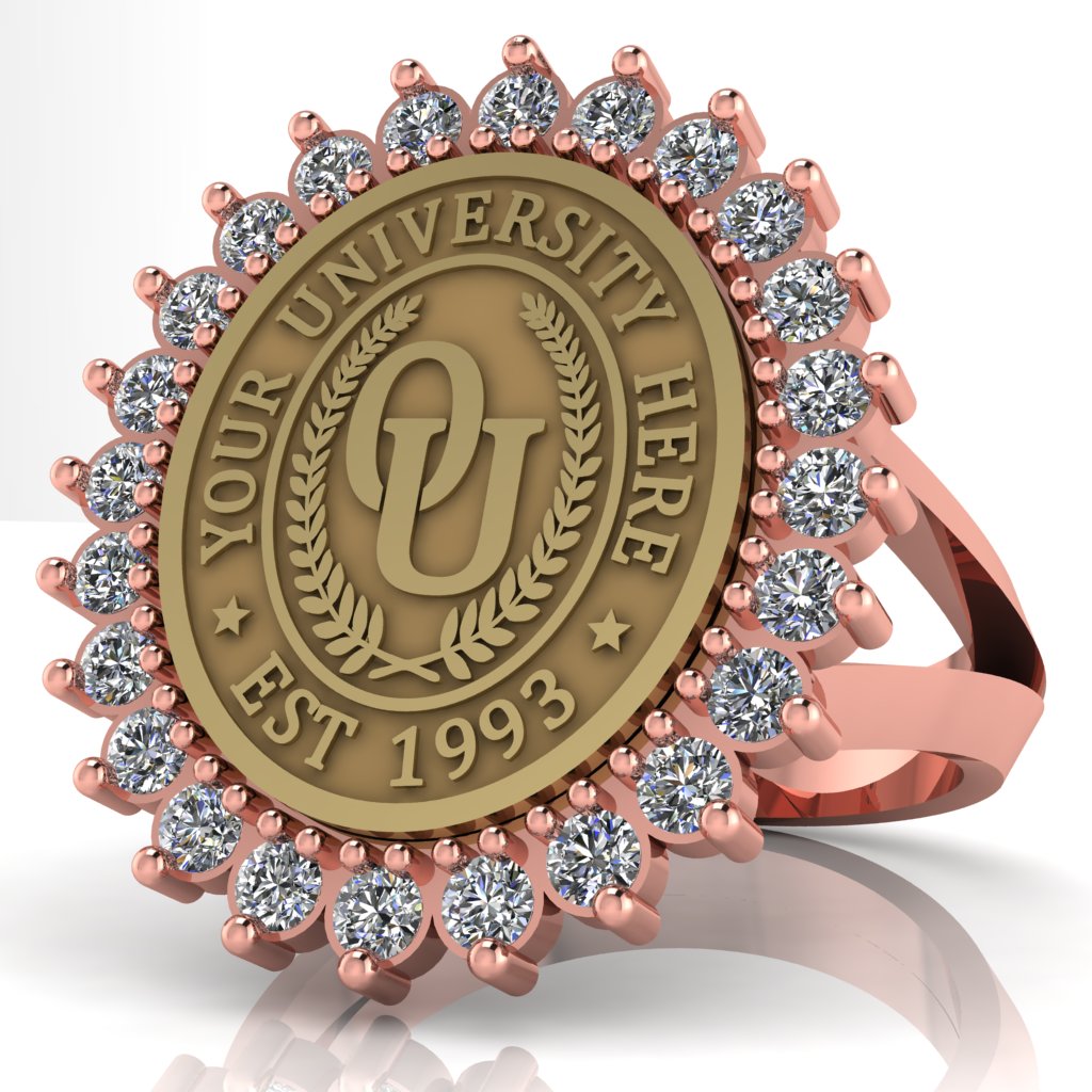 Serku Oval | V-Frame Band Custom Collage Ring