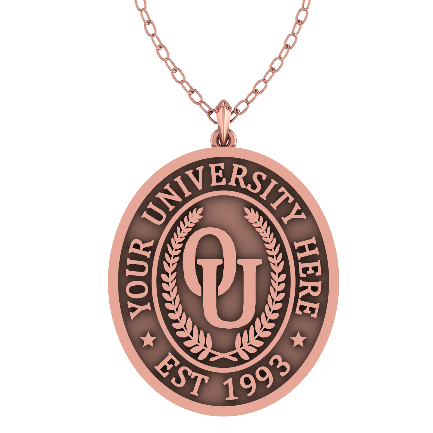 Oval | Custom Unisex University Pendant