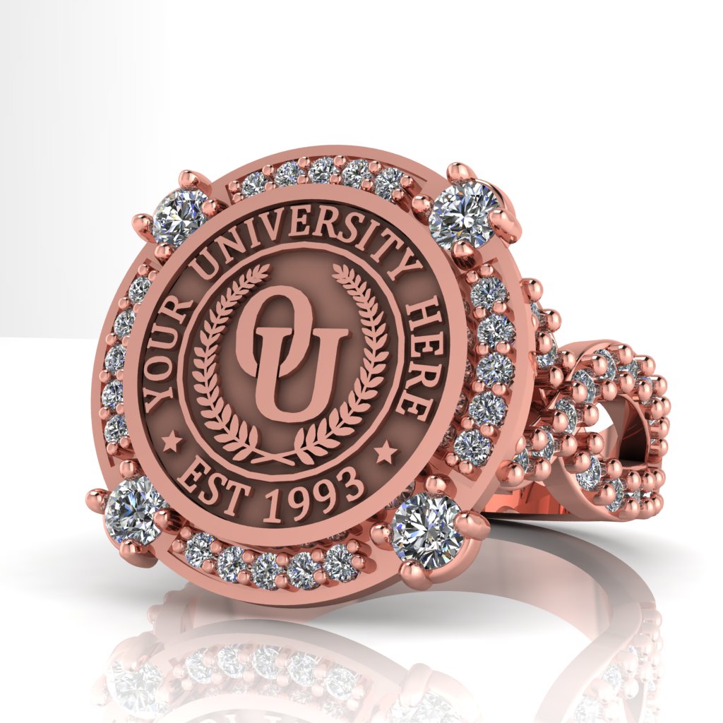 Voir | Infinity Pave Band Custom College Ring