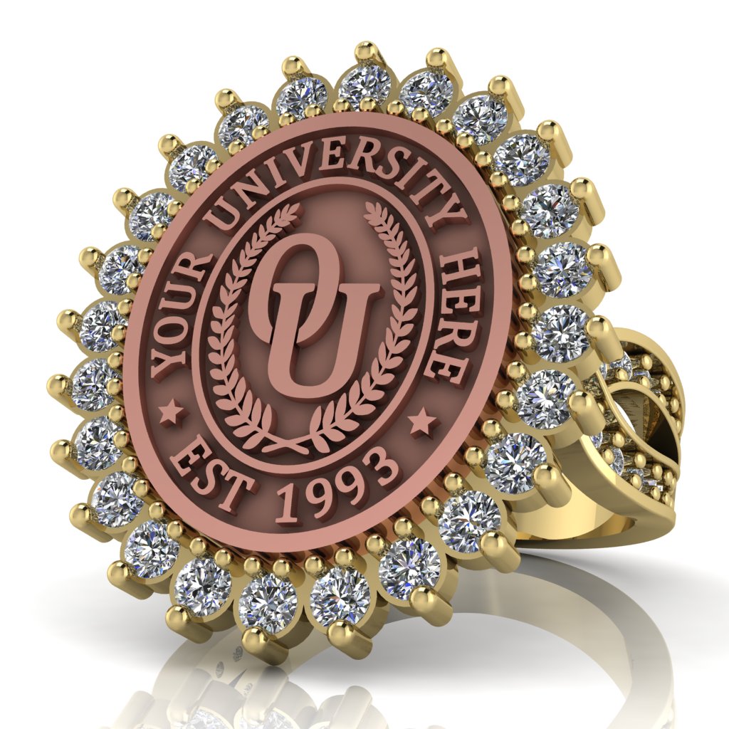 Serku Oval | Infinity Pave Band Custom Collage Ring