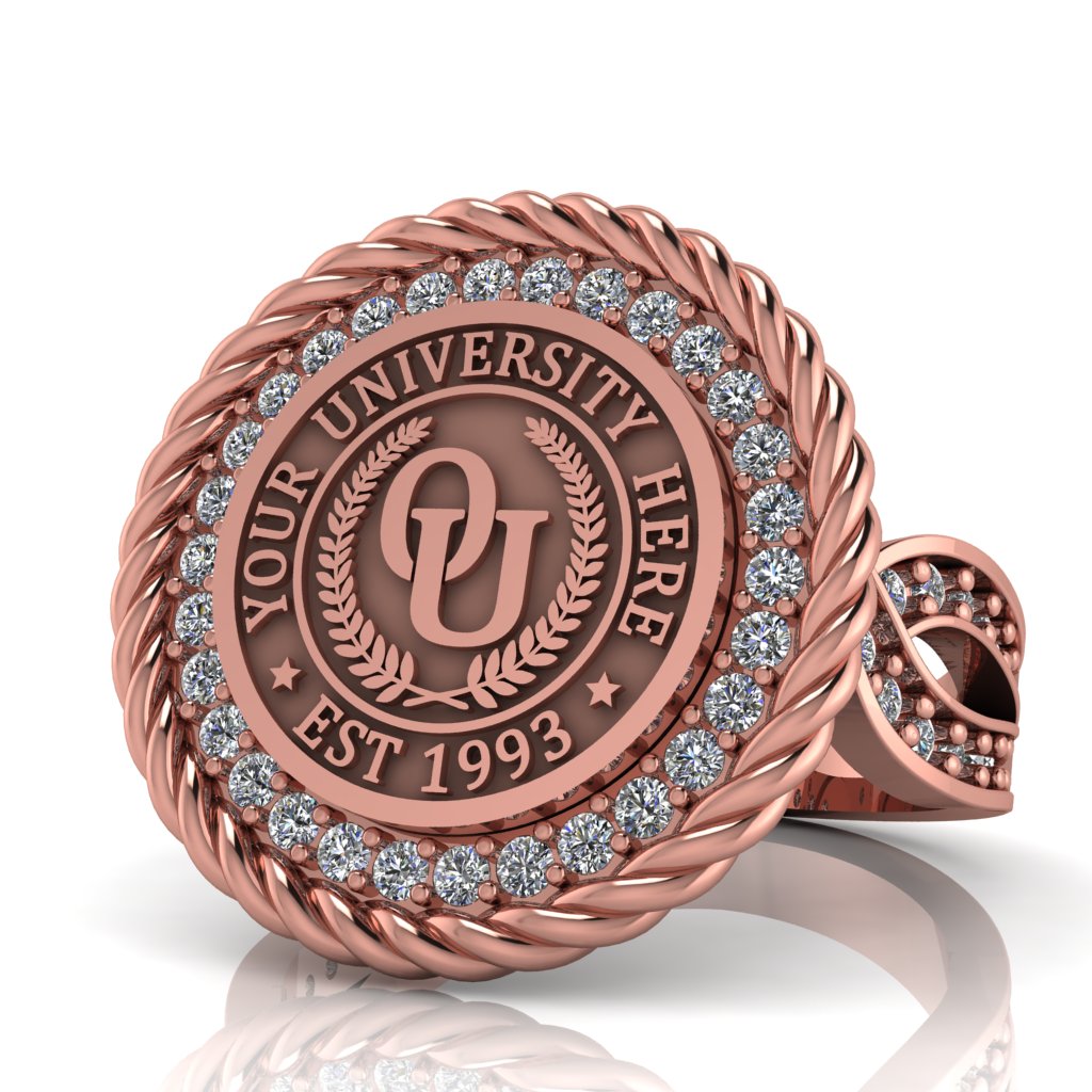 Arrecerat | Infinity Pave Band Custom Collage Ring