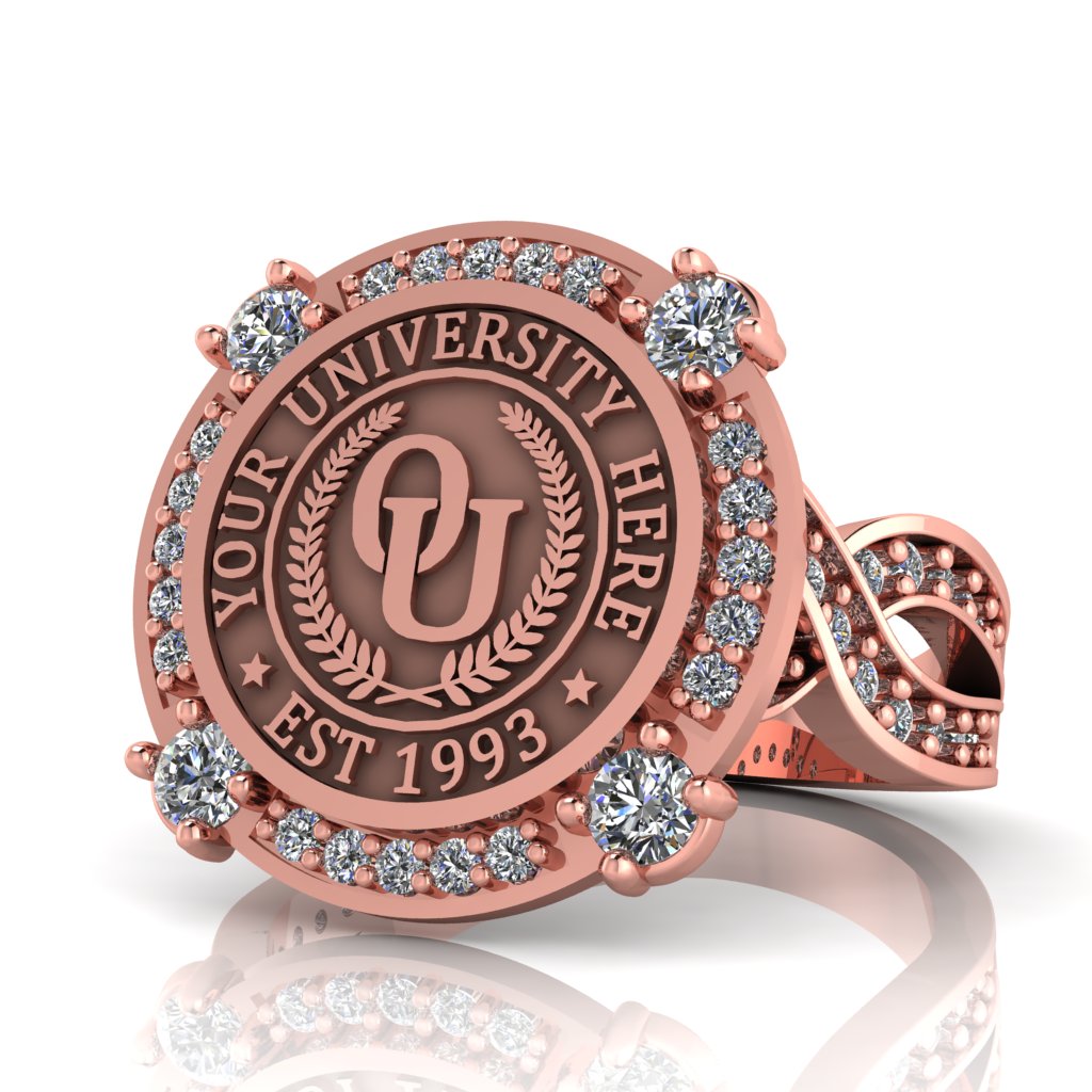 Voir | Infinity Pave Band Custom College Ring